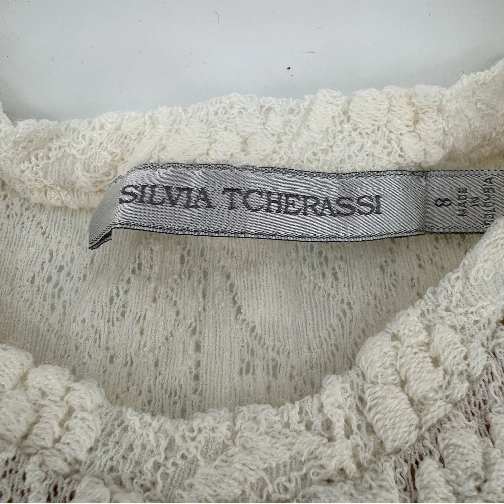Silvia Tcherassi Cream Lace Tank Top